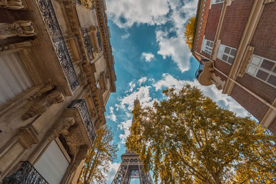 Low angle view of buildings against sky