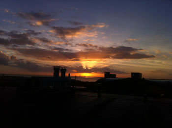 Sun shining through clouds