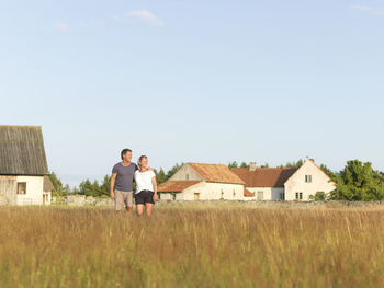 Couple on meadow