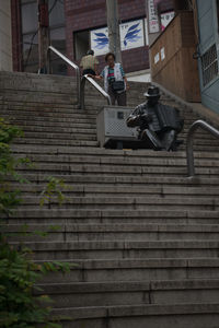 People sitting on steps