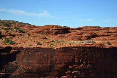 Rock formations on mountain