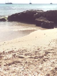 Close-up of sand on beach