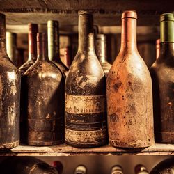 Old wine bottles