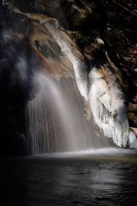 Scenic view of waterfall