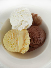 Close-up of ice cream in plate