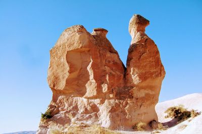 Low angle view of rock formation