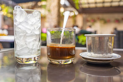 Close-up of drink on table