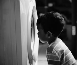 Close-up of toddler boy