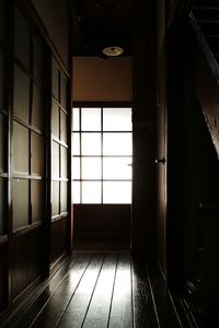 Empty corridor of building