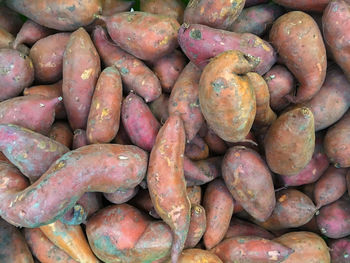 Full frame shot of sweet potatoes