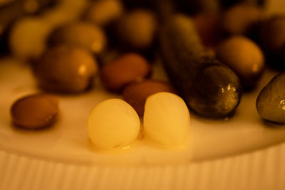 Close-up of dessert on table