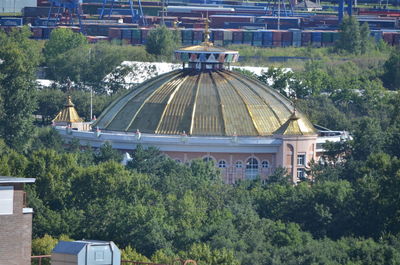 High angle view of a building