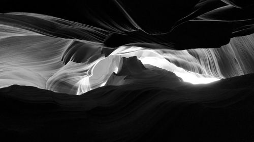 Low angle view of rock formation