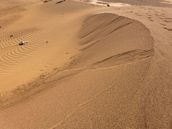 High angle view of a sand dunes