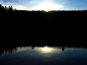 Sunset over lake