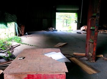 Interior of abandoned house