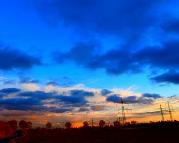 Sunset over landscape