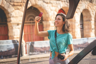 Young woman smiling