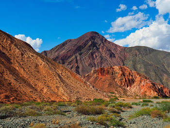 Scenic view of rocky mountains against sky