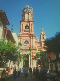 Low angle view of clock tower