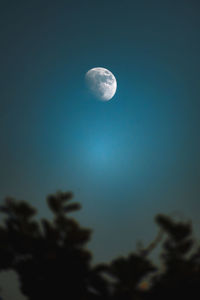 Low angle view of moon in sky