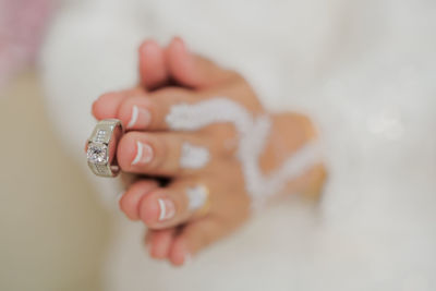 Close-up of wedding rings