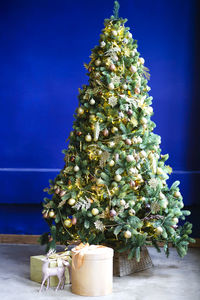 Christmas tree on table