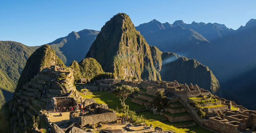 Panoramic view of temple against sky