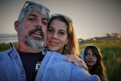 Portrait of smiling young couple