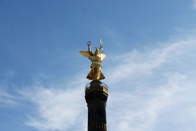 Low angle view of victory column, berlin