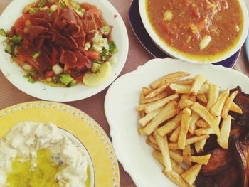 Close-up of served food