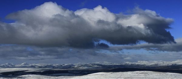 Scenic view of cloudscape over landscape