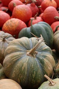 Full frame shot of pumpkins in market