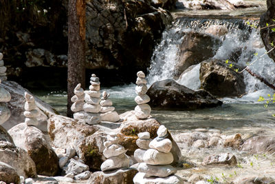 Scenic view of river flowing through rocks