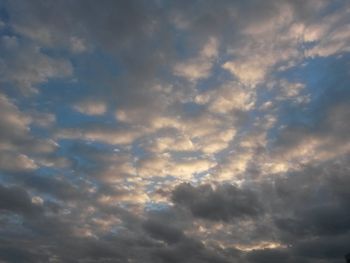 Low angle view of clouds in sky