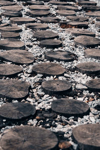 Full frame shot of wooden path