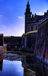 Reflection of buildings in canal