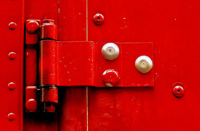 Full frame shot of red door