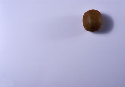 High angle view of ball against white background