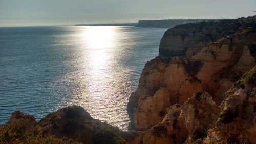 Rock formations in sea