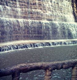 Water flowing through rocks