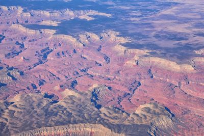 Grand canyon national park in arizona, aerial view from airplane, unesco world history site. usa.