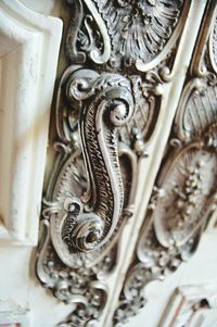 Close-up of ornate metal