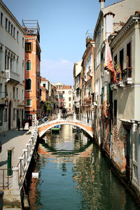 Bridge over canal in venice