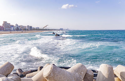 Scenic view of sea against sky