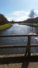 Scenic view of river against sky