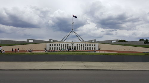 View of building against cloudy sky