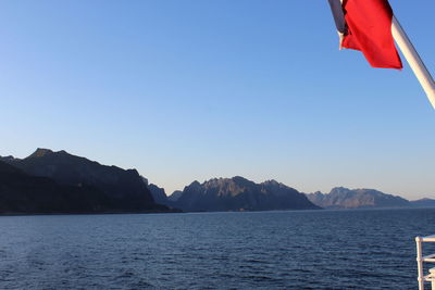 Scenic view of mountains against clear sky