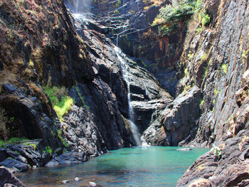 River flowing through mountain