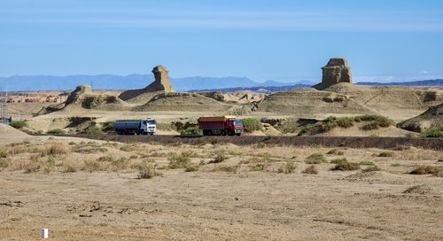 Scenic view of landscape against clear sky